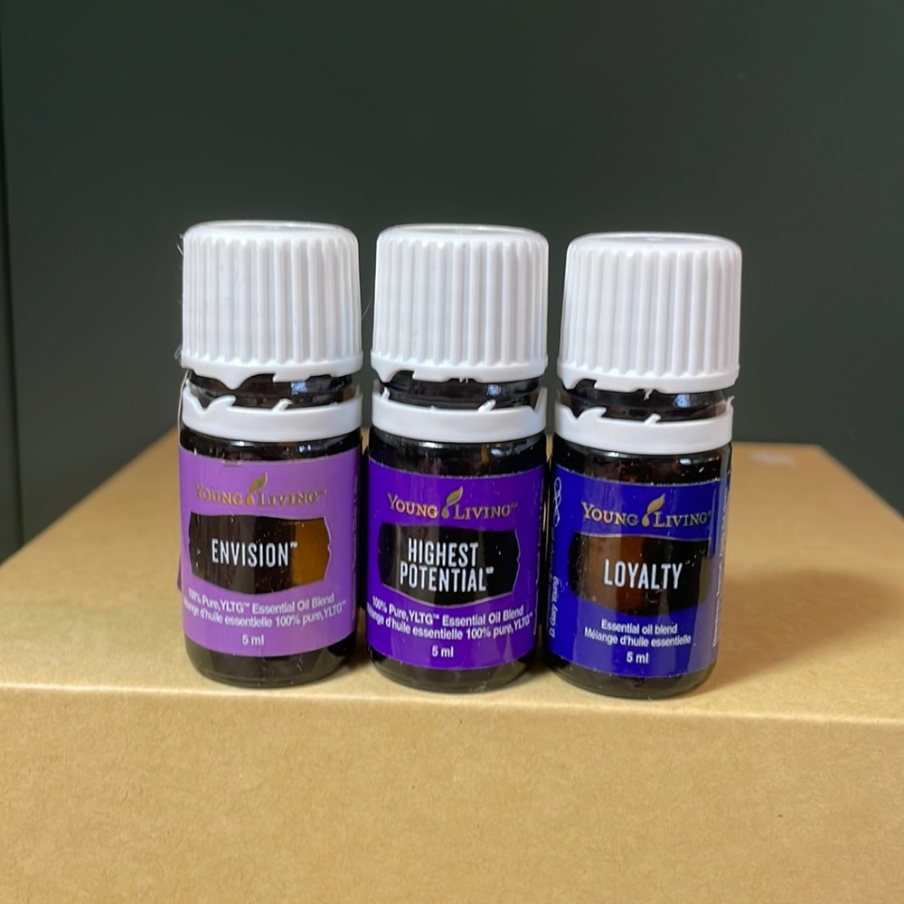 Bundle of three opened young living oils